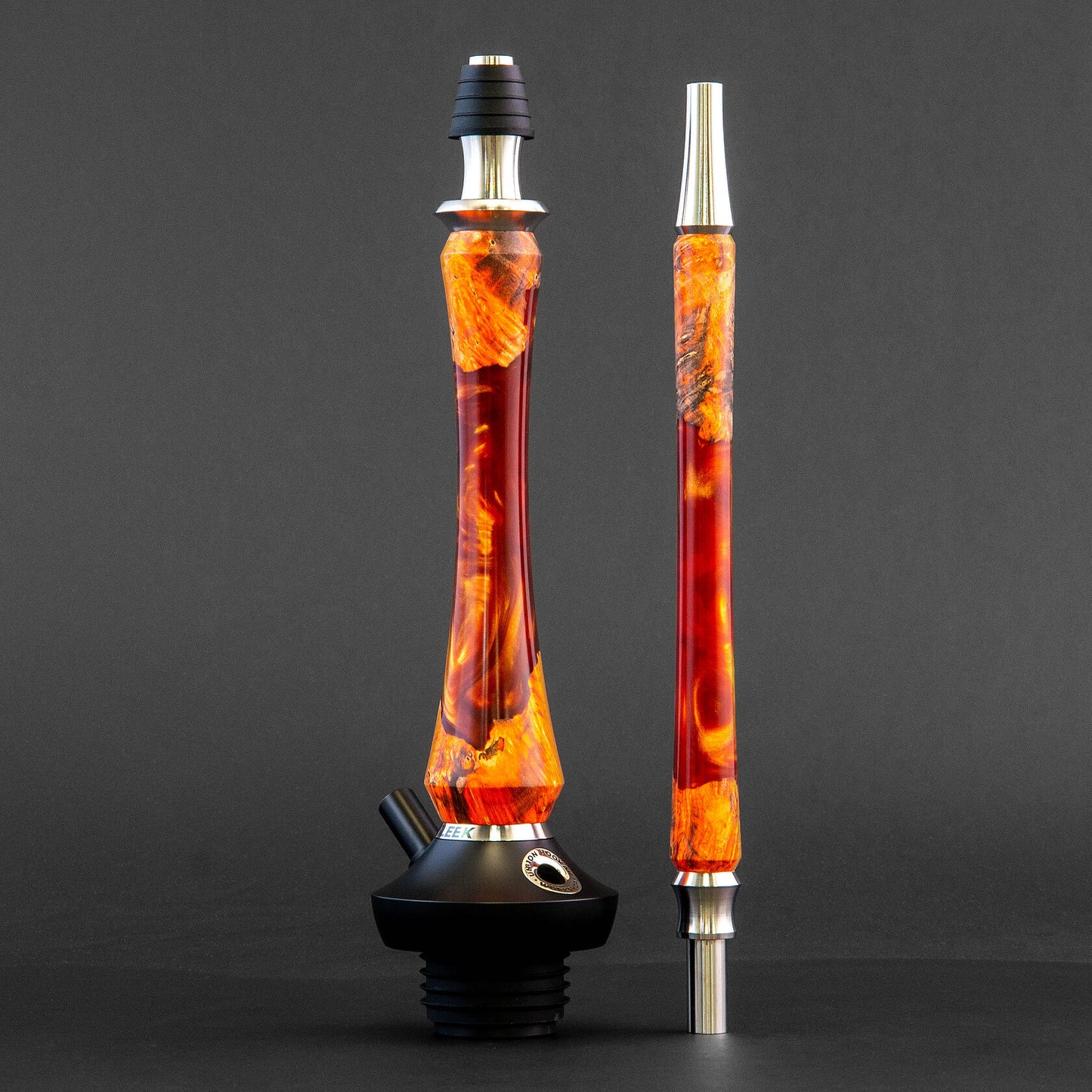 SLEEK HYBRID stabilizes wood with acryl orange