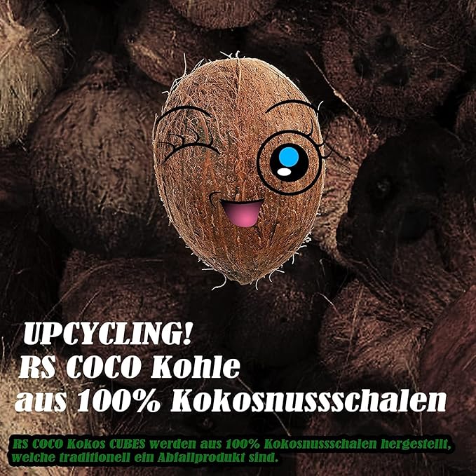 RS COCO Premium Coconut Charcoal 27mmキューブ炭1kg/アールエス ココ プレミアム ココナッツ チャコール 27mmキューブ炭1キログラム