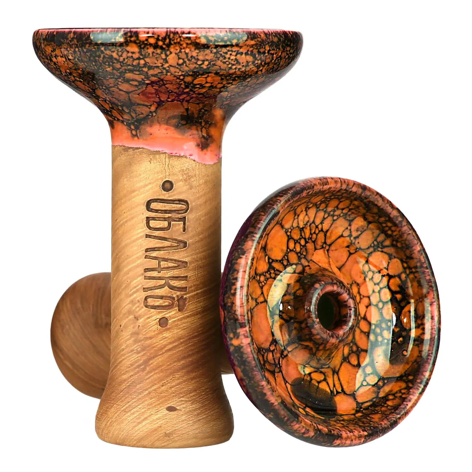 OBLAKO GLAZE Phunnel M Orange & Black Marble/オブラコ グレイズ 