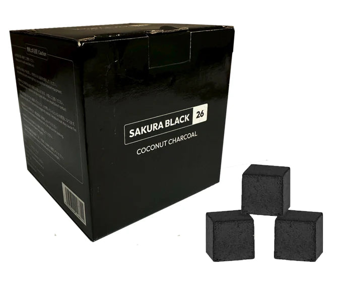 SAKURA BLACK 26mmキューブ炭1kg / サクラ ブラック 26mmキューブ炭 1