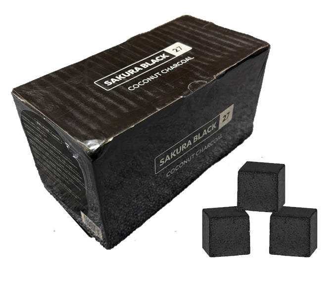 SAKURA BLACK 27mmキューブ炭1kg / サクラ ブラック 27mmキューブ炭 1キログラム