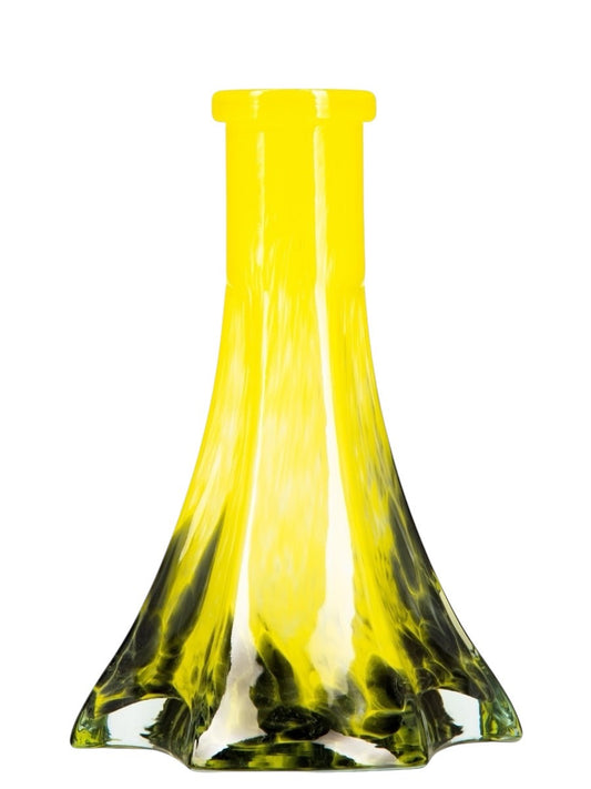 Vessel Glass Pyramid Green-Yellow Chip