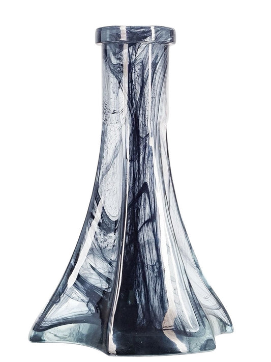 Vessel Glass Pyramid Black Alabaster