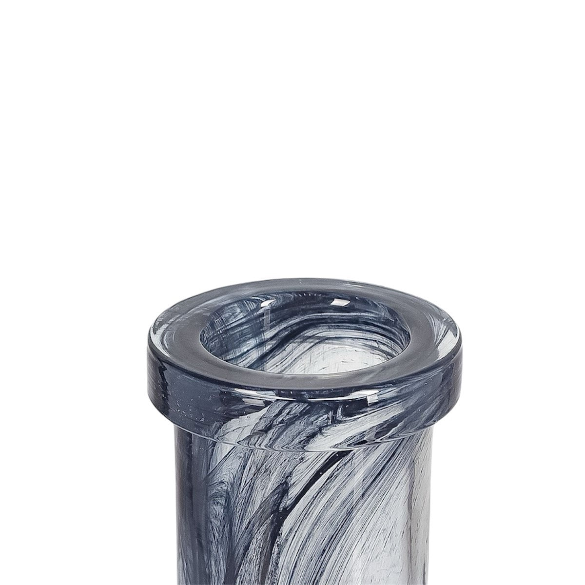 Vessel Glass Pyramid Black Alabaster